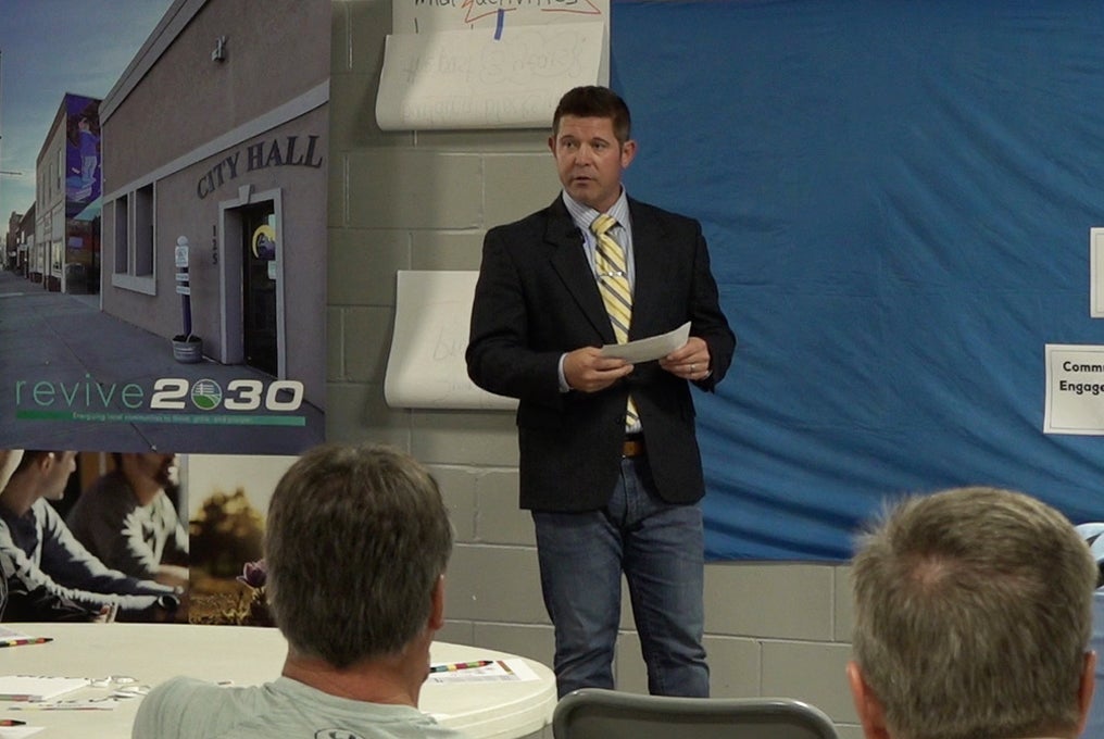 Brandon Lane REVIVE 2030 meeting Colton August 2025