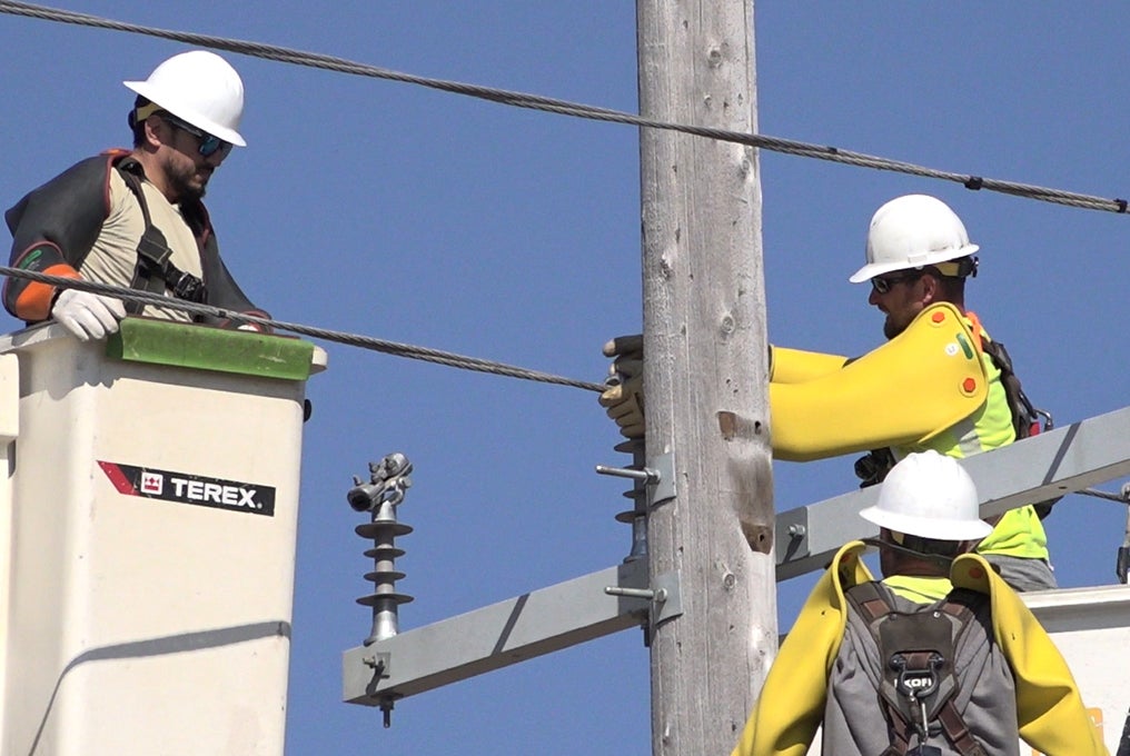 Lineworkers make changes to system 