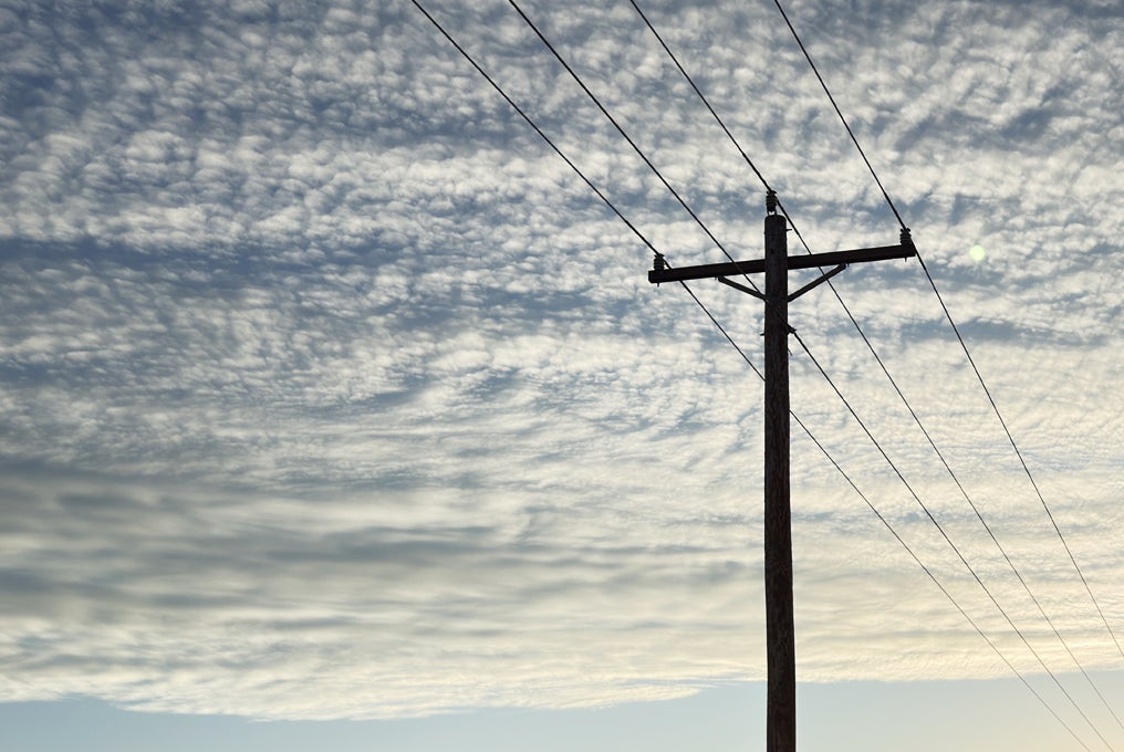 Powerlines at sunrise