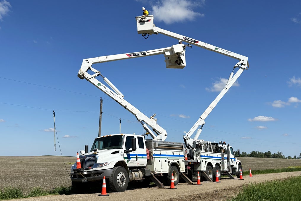 Sioux Valley Energy Bucket Trucks