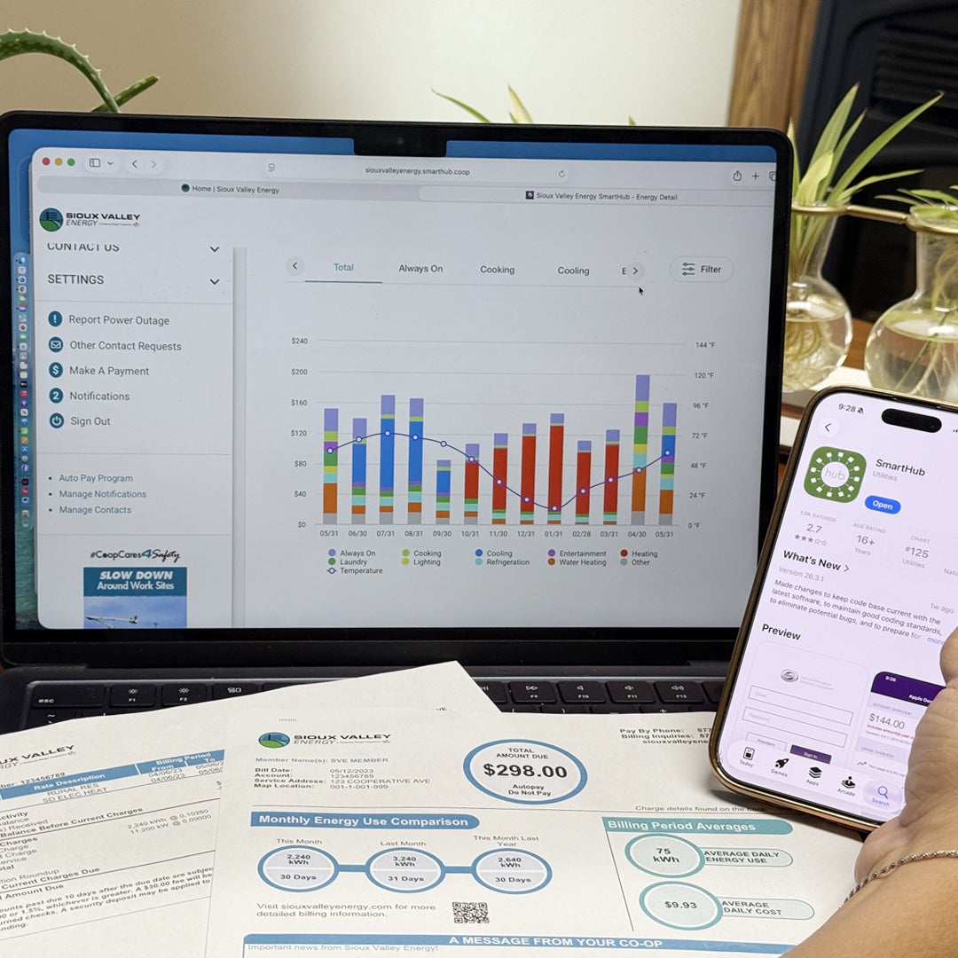 Paperless billing through SmartHub
