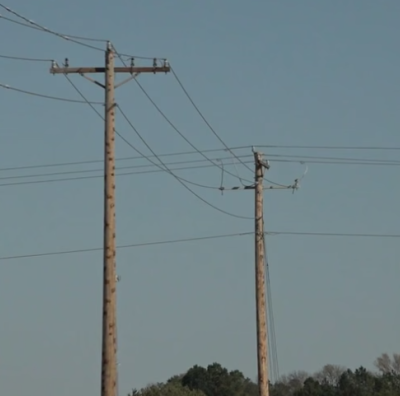 Distribution lines north of Hartford