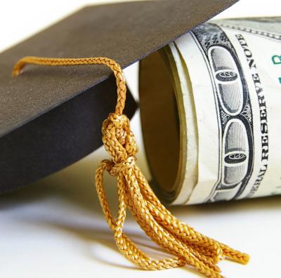 Graduation cap with money scholarships